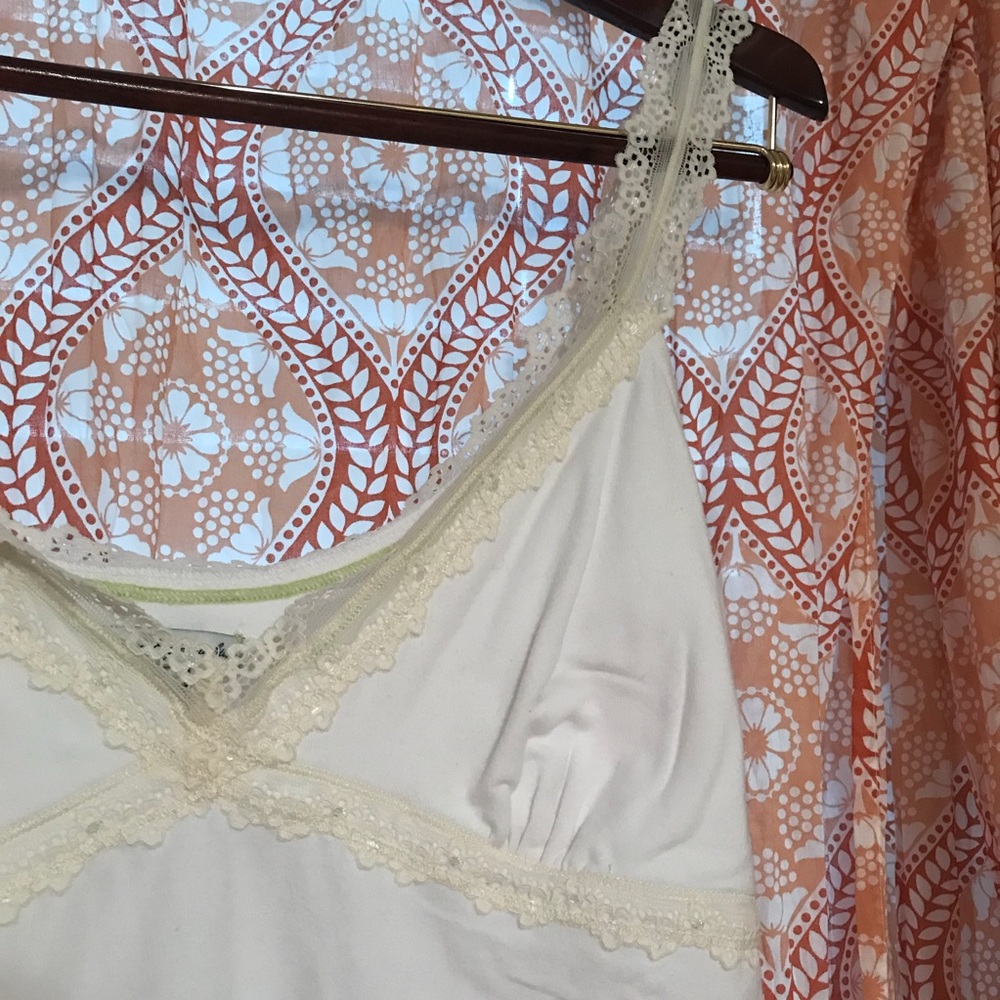 American Eagle White and Cream Cami Undershirt✨ Y2k